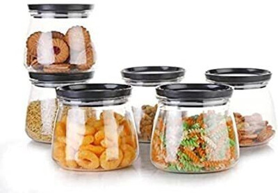 Serenity Plastic Grocery Container  - 800 ml(Pack of 6, White)