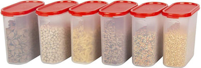 Cutting EDGE Plastic Utility Container  - 1800 ml(Pack of 6, Red)