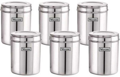 VISAXMI Steel Grocery Container  - 750 ml(Pack of 6, Silver)
