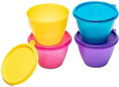 TUPPERWARE Plastic Utility Container  - 430 ml(Pack of 4, Multicolor)