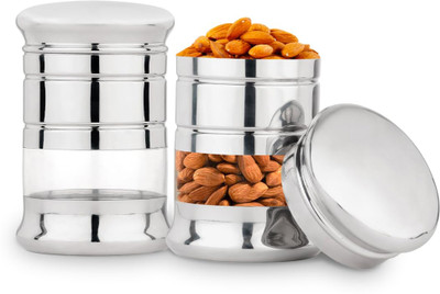 KUBER INDUSTRIES Stainless Steel Utility Container  - 700 ml(Pack of 2, Silver)