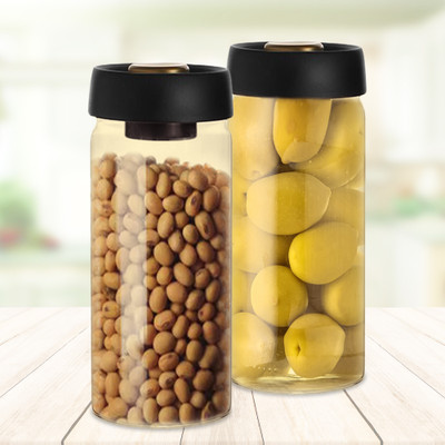 The Better Home Glass Utility Container  - 1800 ml(Pack of 2, Clear)