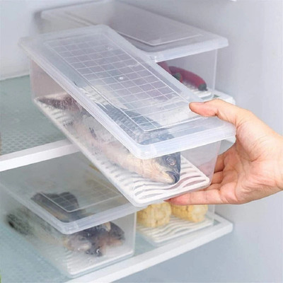 Zubix Plastic Fridge Container  - 1500 ml(Pack of 6, White)