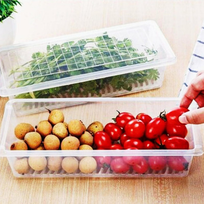 3D METRO SUPER STORE Plastic Fridge Container  - 1500 ml(Pack of 2, Clear)