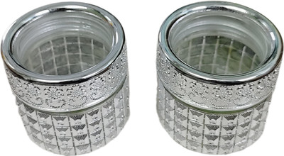 90 Degree Glass Utility Container  - 150 g(Pack of 2, Silver)