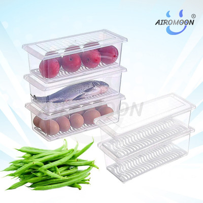 AIROMOON Plastic Fridge Container  - 1500 ml(Pack of 5, White)