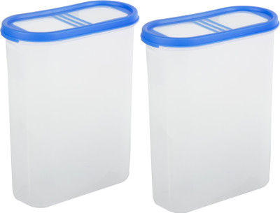 Cutting EDGE Plastic Grocery Container  - 2400 ml(Pack of 2, Blue)