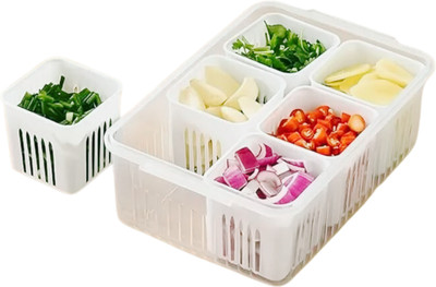 Sakuya Plastic Fridge Container  - 500 ml(White)