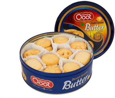 QOOT Danish Butter Cookies 400g Tin Box – Rich, Buttery Flavor, Perfect for Snacks, Cookies Biscuit(400 g)