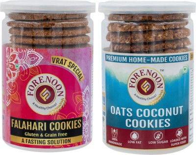 Fore Noon Oats Coconut & Vrat special Falahari Cookies Biscuit(2 x 178 g)