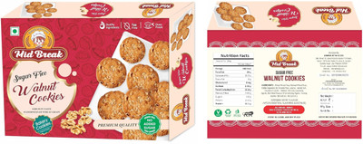 MidBreak Walnut Bliss Sugar Free Walnut Cookies | Healthy Biscuits | Sugar Free pack of 1 Cookies Biscuit(300 g)
