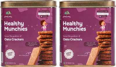 hungrybums Oats Crackers Oats Flour Rich in Fiber and Anti-oxidants Cookies Biscuit(2 x 350 g)