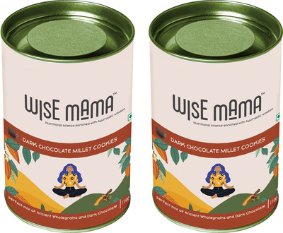 Wise Mama Dark Chocolate Millet Cookies(set of 2) Cookies Biscuit(2 x 50 g)