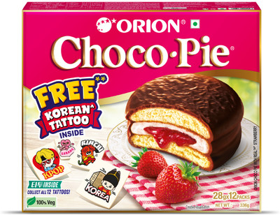 ORION Choco-pie Strawberry Cream Filled Biscuit(336 g)