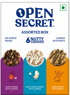 OPEN SECRET Assorted Box of 6 Nutty Cookies Biscuit(75 g)