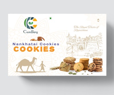 CURDLEY Nankhatai Cookies | Traditional Indian Shortbread Cookies Cookies Biscuit(200 g)