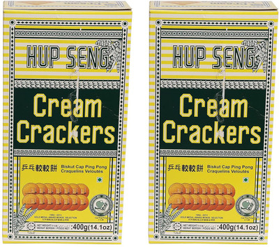 Hup Seng Classic Cream Crackers Every Bites Has A Delicious Crunchy Biscotti Biscuit(2 x 200 g)