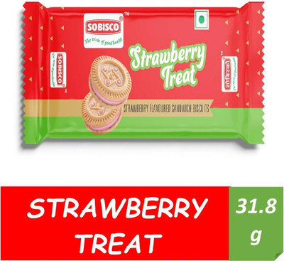 SOBISCO Strawberry treat sandwich cream biscuits Cream Sandwich Biscuit(65 x 31.8 g)