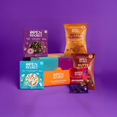 OPEN SECRET Diwali Chocolate Cookies, Brownie and Dry Fruits Gift Hamper,5 Delightful Treats Cookies Biscuit(121 g)
