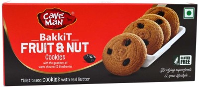 CAVEMAN Bakkit Fruit & Nut Cookies Made With Millet, fruits, Honey Bakery Biscuit(5 x 60 g)