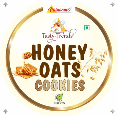 tasty trends RAKHI GIFT HAMPER - HANDMADE HONEY OATS COOKIES - 01 PIECE RAKHI - 250g x 2 pack Cookies Biscuit(2 x 125 g)