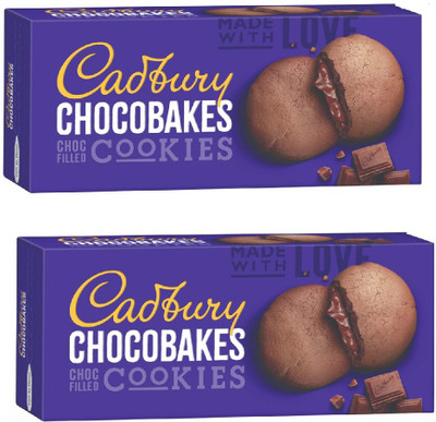 Cadbury Chocobakes ChocFilled Cookies FULL OF CHOCOLATE Cookies Biscuit(2 x 58 g)