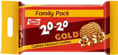 PARLE 20-20 Cashew Almond Cookies Biscuit(600 g)