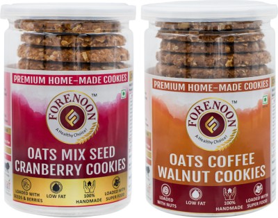 Fore Noon Oats Coffee Walnut & Mix seed Cranberry Cookies(356 g, Pack of 2)