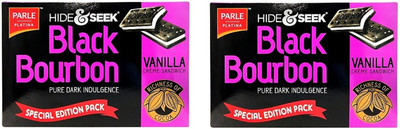 PARLE HIDE & SEEK BLACK BOURBON (Pack of 2) Cream Sandwich Biscuit(2 x 300 g)