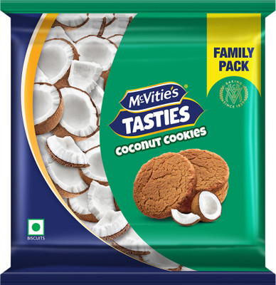 McVitie's Tasties Coconut Biscuits, made with real coconut, Super Saver Family Pack Cookies Biscuit(528 g)