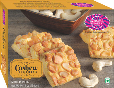 KARACHI BAKERY Cashew Biscuits Premium Pack Bakery Biscuit(400 g)