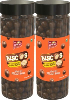 Tosca Biscos Chocolate Biscuit Balls – Chocolate Munchies Cream Cracker Biscuit(2 x 150 g)