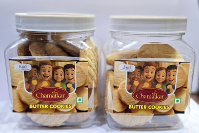 Chamatkar Premium Butter Cookies| Crunchy & Delicious Baked Snack |400g Pack Of 2 Cookies Biscuit(2 x 200 g)