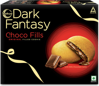 Sunfeast Dark Fantasy Choco Fills, Original Filled Cookies with Choco Creme|Perfect Snack Cream Filled Biscuit(41 x 11.5 g)