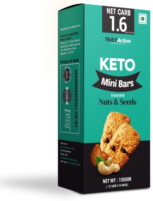 Diabexy Keto Breakfast Bar Zero Sugar Gluten Free Extremely Low Carbs 100 Gm Cookies Biscuit(100 g)