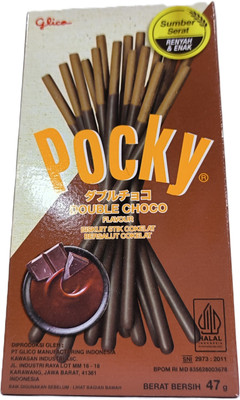 Pocky Double Choco Cream Covered Biscuit Sticks Cream Filled Biscuit(47 g)