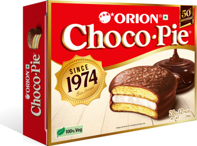 ORION Choco Pie Chocolate Coated Soft Biscuit Cream Filled Biscuit(336 g)