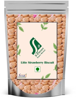 S Eleven Super Market Little Strawberry Cream Filled Biscuits/Cookies for Kids Cookies Biscuit(200 g)