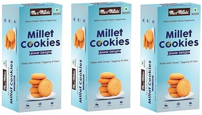 ME & MILLETS Millet Cookies | Jowar Delight Cookies | Cookies Biscuit(3 x 75 g)