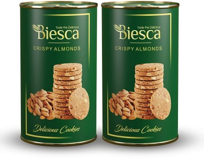 Biesca Crispy Almonds Cookies with Butter Premium Handcrafted Biscuit Cookies Biscuit(2 x 190 g)