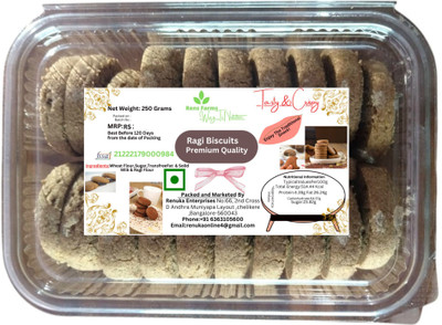 Rens Farms Baked Delight Hand Rolled Ragi Cookies Biscuit(250 g)