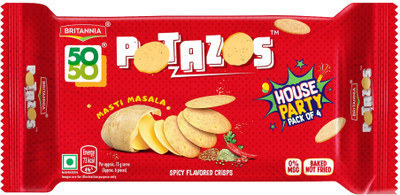 BRITANNIA 50-50 Potazos Masti Masala Cracker(4 x 71.5 g)