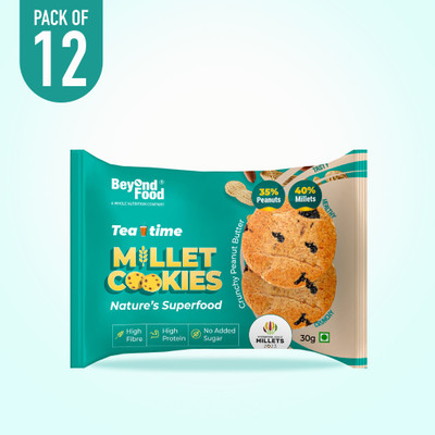 Beyond Food Crunchy Peanut Butter Millet Cookies Cookies Biscuit(12 x 30 g)