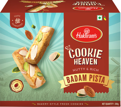 Haldiram's Heaven Bakery Badam pista cookies Cookies Biscuit(200 g)