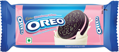 Cadbury Oreo Strawberry Flavour Cream Sandwich Biscuit(41.75 g)