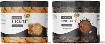 THE HERBS PLANET Combo Pack of Biscuits | Coconut Biscuit and Choconut Biscuit Assorted Biscuit(2 x 200 g)