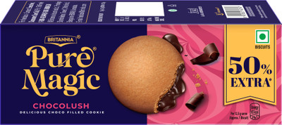 BRITANNIA Pure Magic Chocolush Biscuits Cream Filled Biscuit(69 g)
