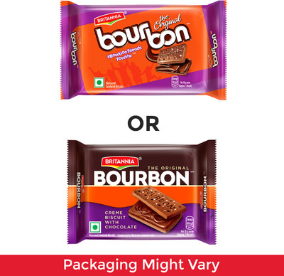 BRITANNIA Treat Bourbon Biscuits Cream Sandwich Biscuit(50 g)