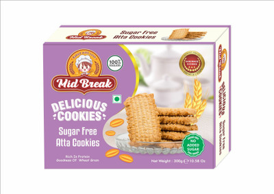 MidBreak No Sugar Atta Cookies/Biscuits Cookies Biscuit(300 g)