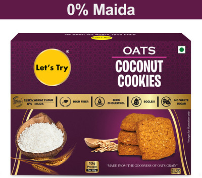 Let's Try Oats Coconut Cookies Cookies Biscuit(100 g)